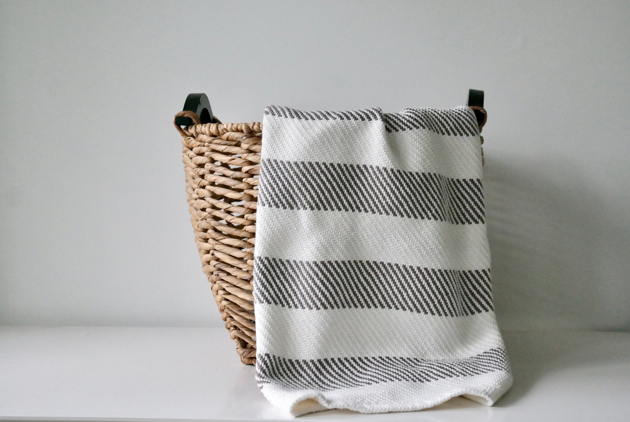 Handwoven Cotton Baby Blanket A WHITE NEST